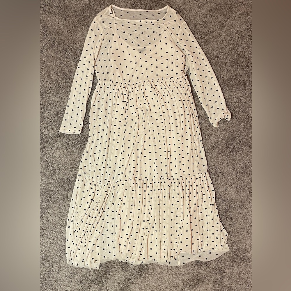 Torrid Ivory Polka Dot Midi Dress